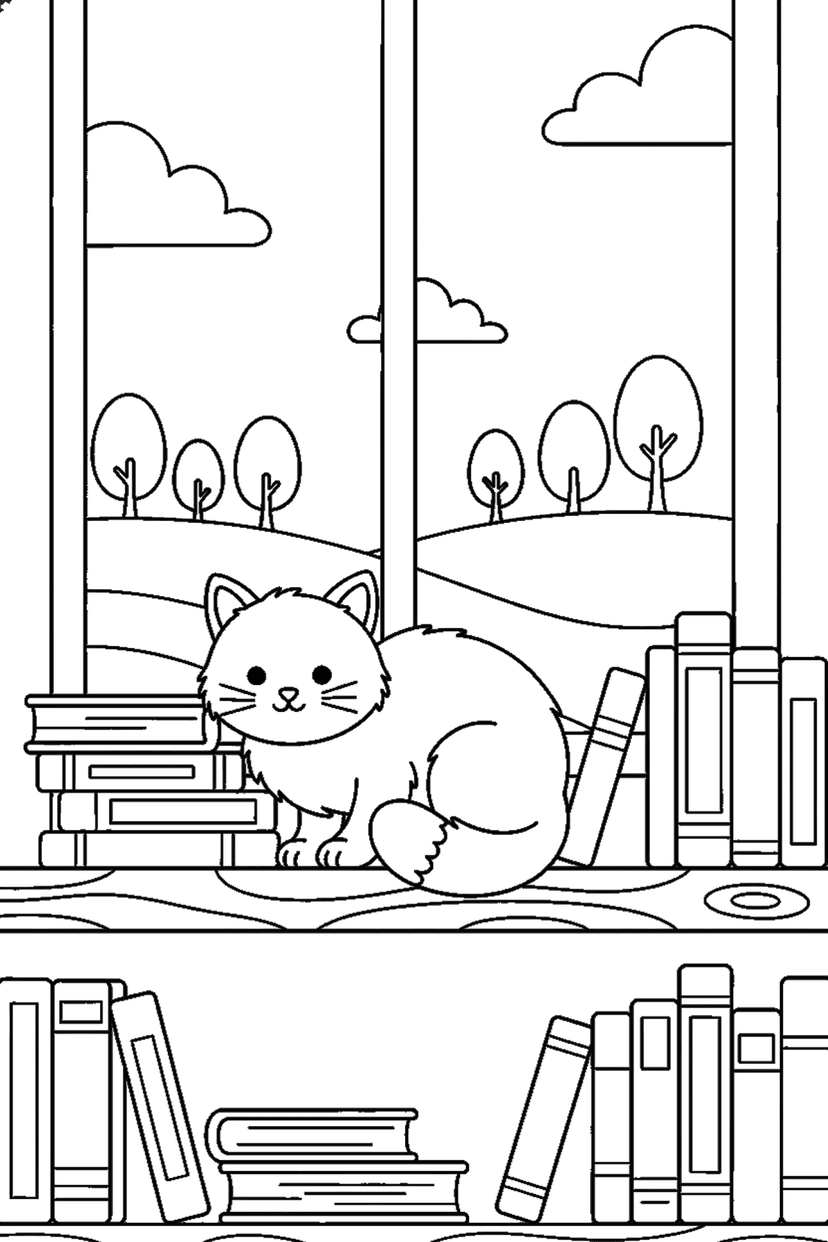 Coloriage à imprimer : Coloriages chat, dessin 10
