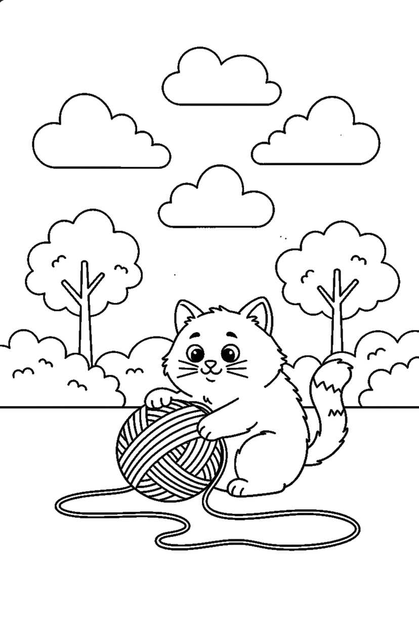 Coloriage à imprimer : Coloriages chat, dessin 3