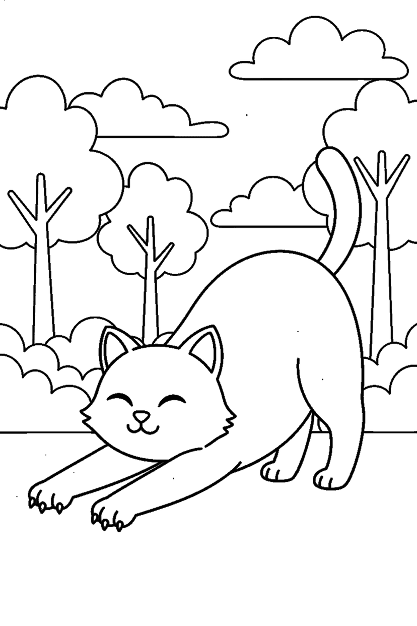Coloriage à imprimer : Coloriages chat, dessin 2
