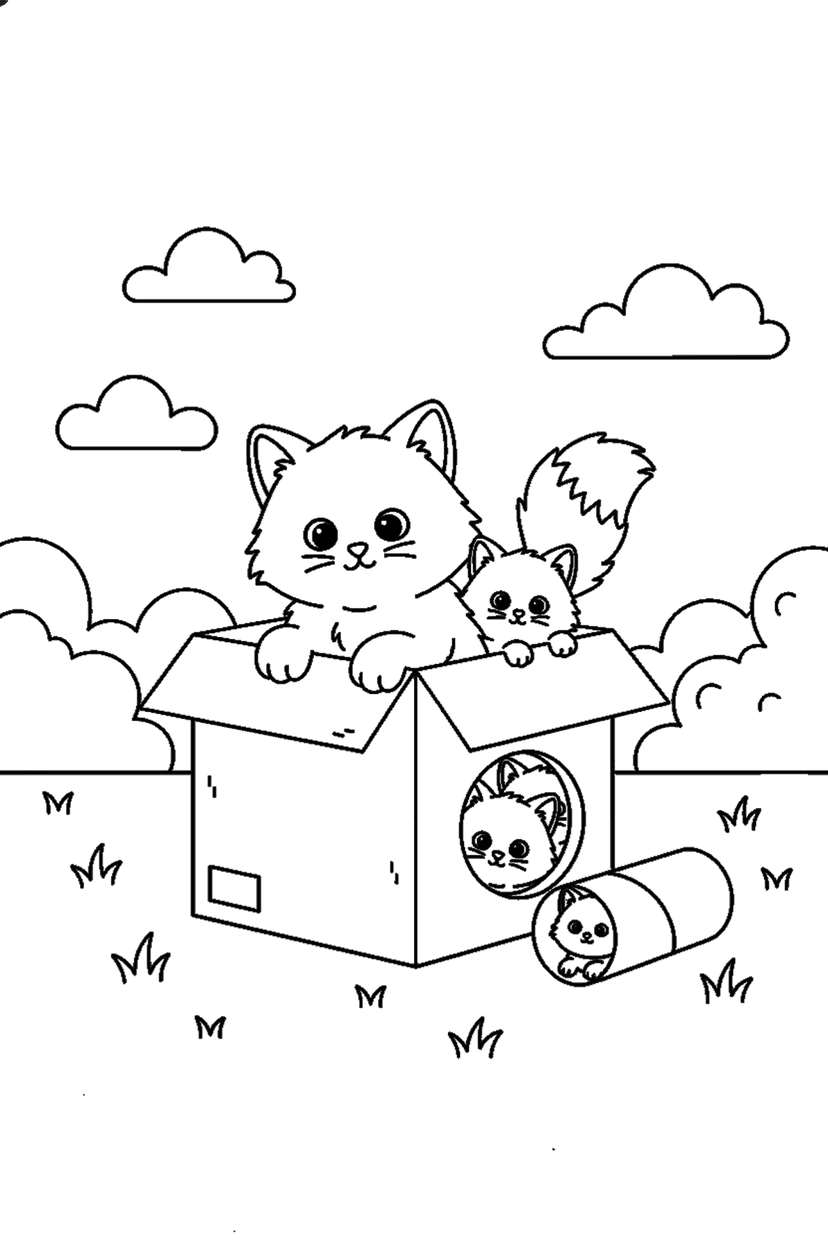 Coloriage à imprimer : Coloriages chat, dessin 6