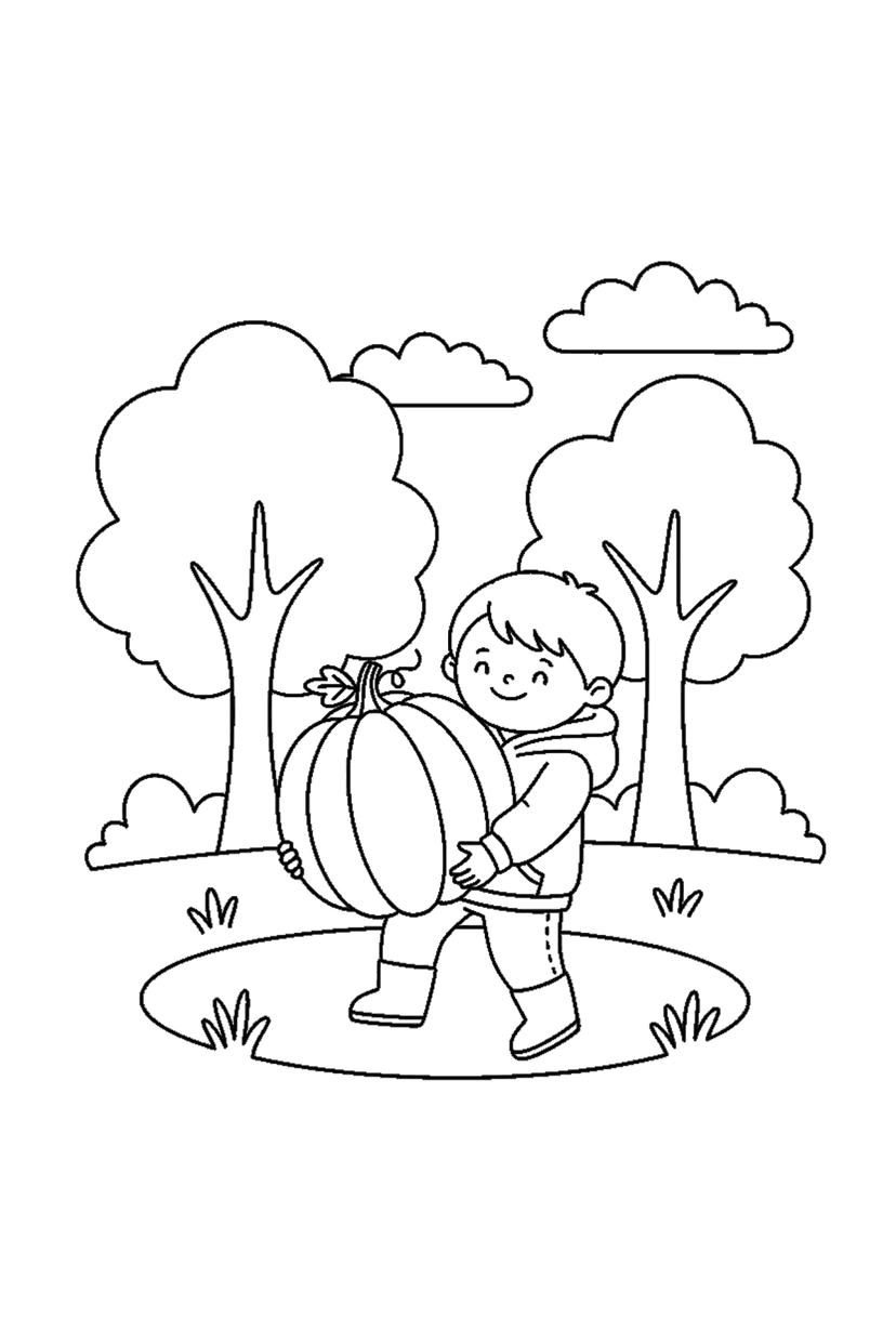 Coloriage à imprimer : Coloriages de citrouilles, dessin 10