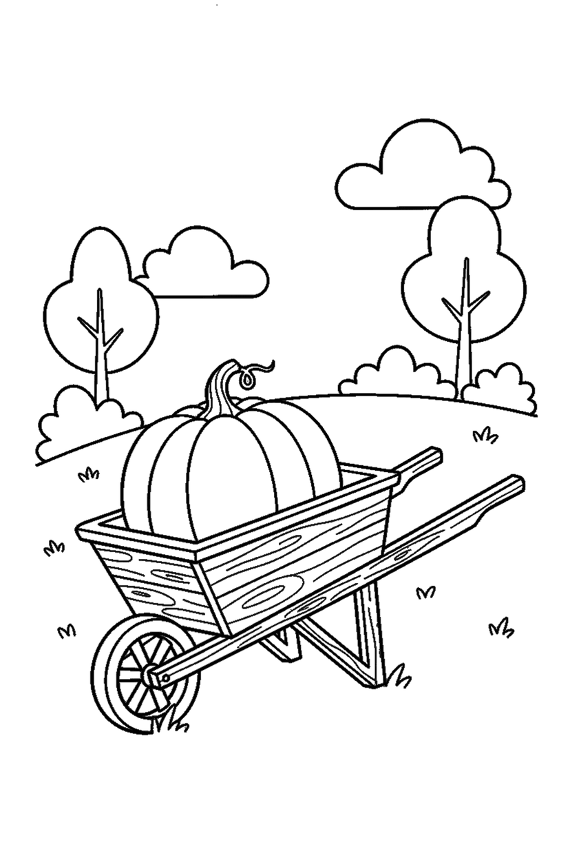 Coloriage à imprimer : Coloriages de citrouilles, dessin 6