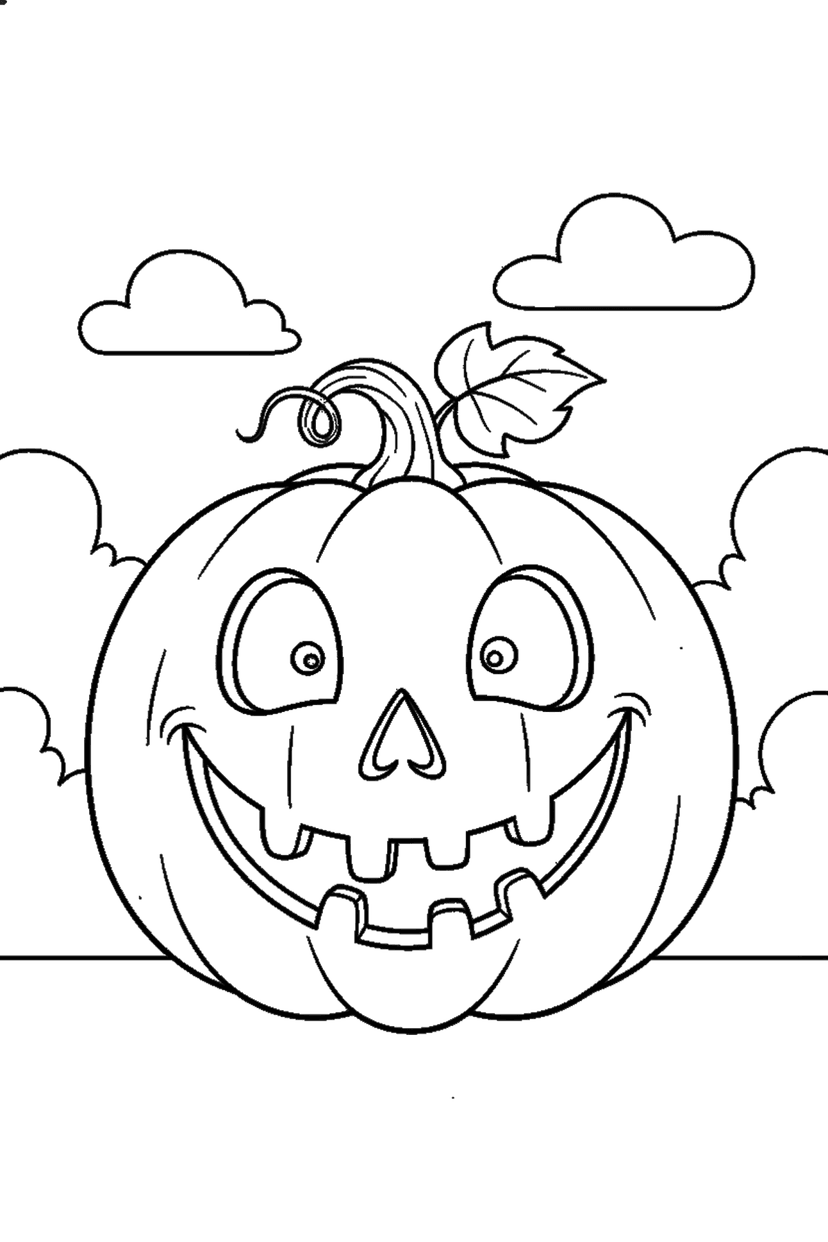 Coloriage à imprimer : Coloriages de citrouilles, dessin 11