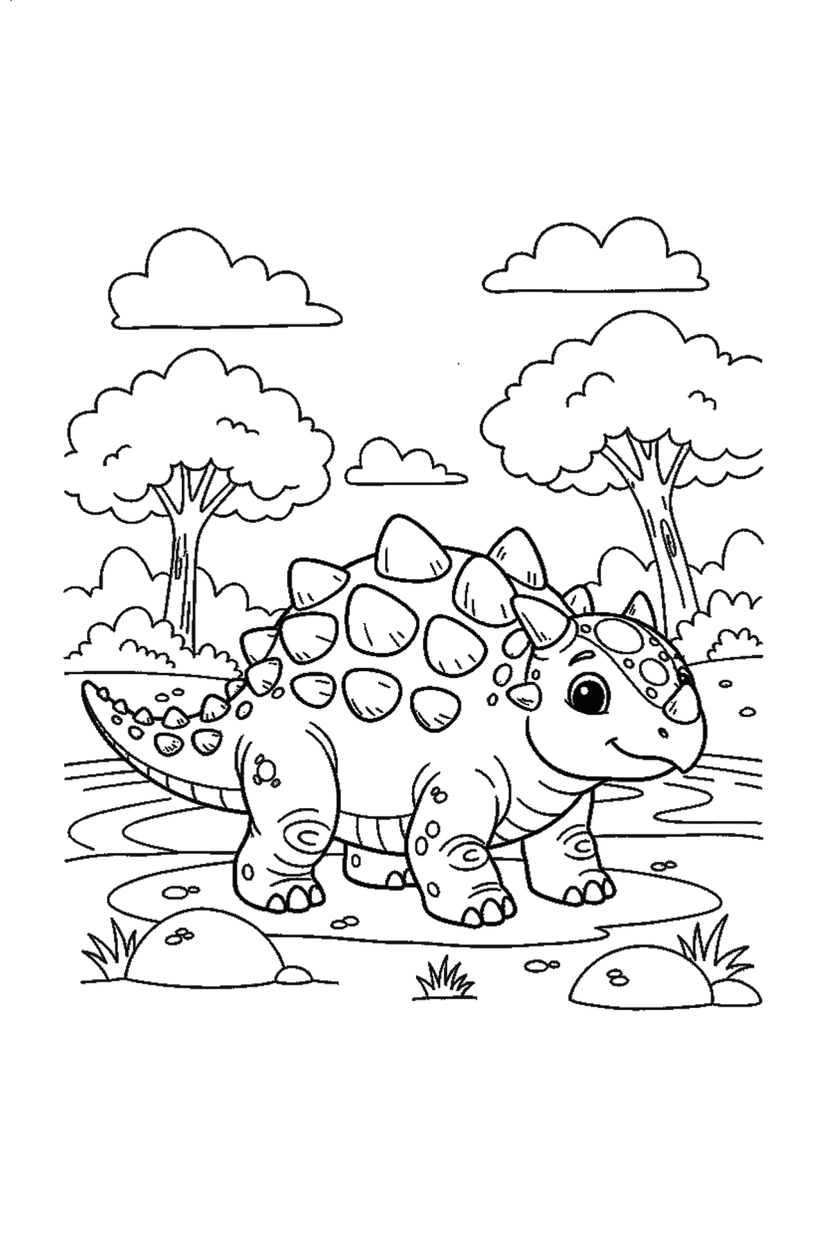 Coloriage à imprimer : Coloriages dinosaure, dessin 9
