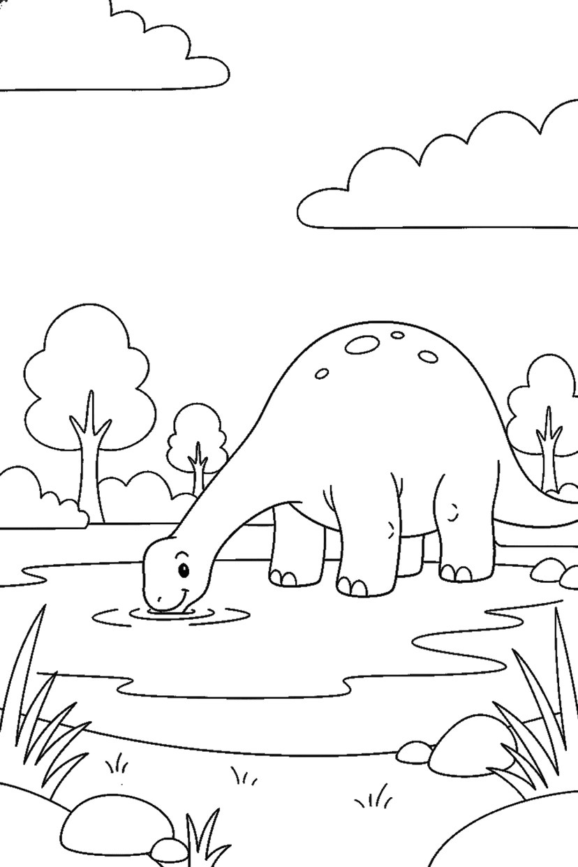 Coloriage à imprimer : Coloriages dinosaure, dessin 11