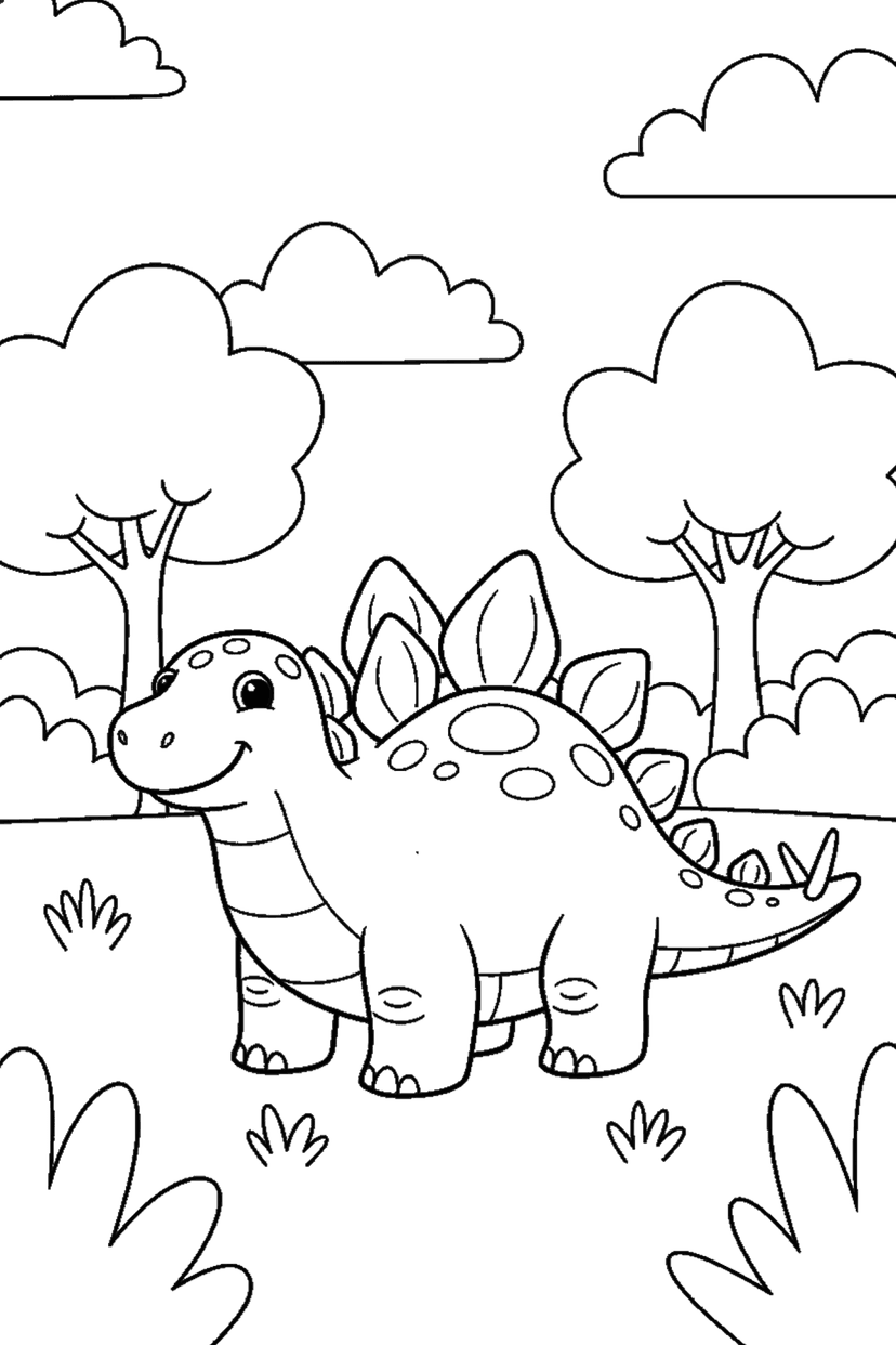 Coloriage à imprimer : Coloriages dinosaure, dessin 4
