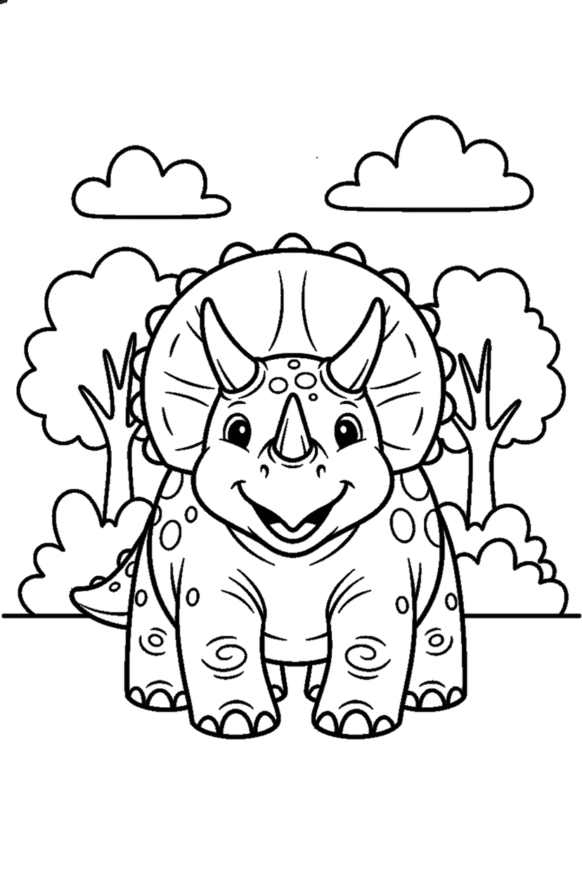 Coloriage à imprimer : Coloriages dinosaure, dessin 3
