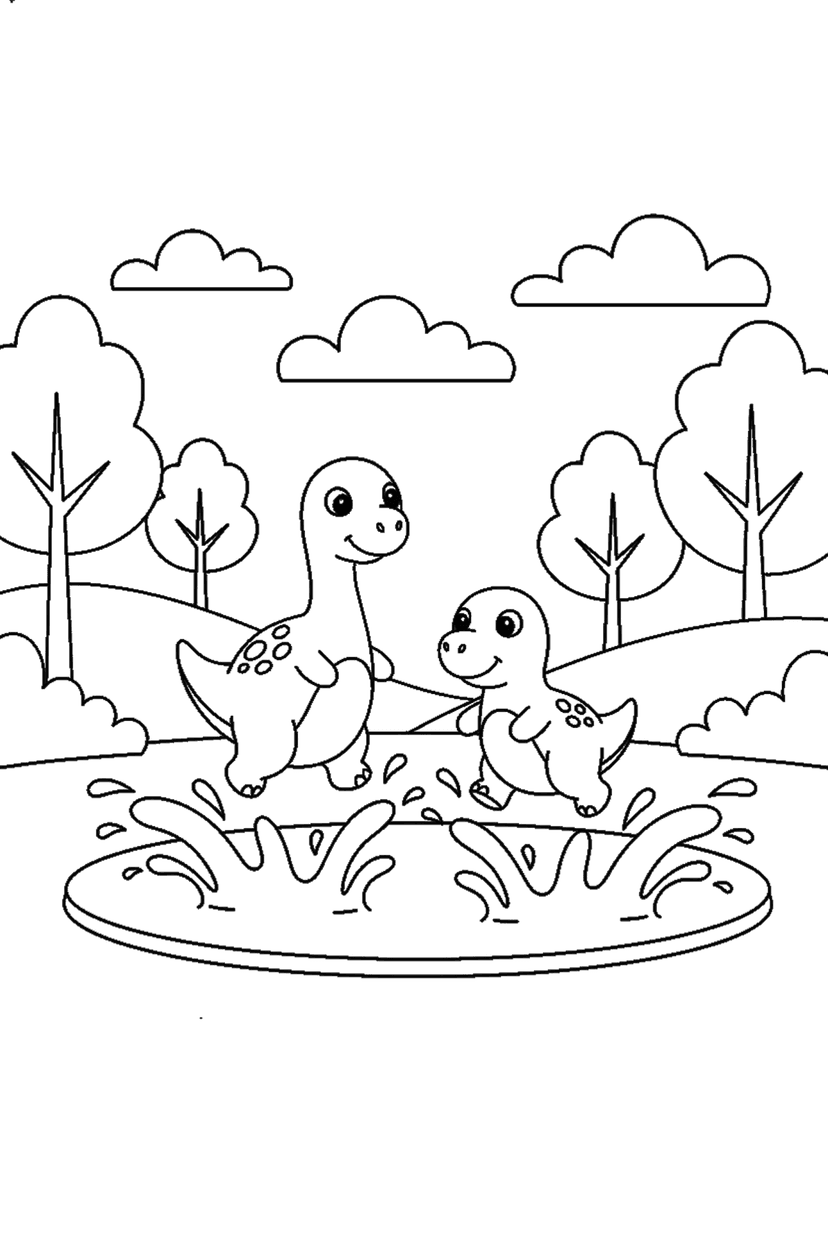 Coloriage à imprimer : Coloriages dinosaure, dessin 12