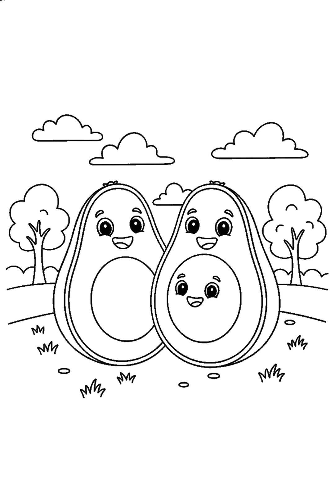 Coloriage à imprimer : Coloriages kawaii, dessin 1