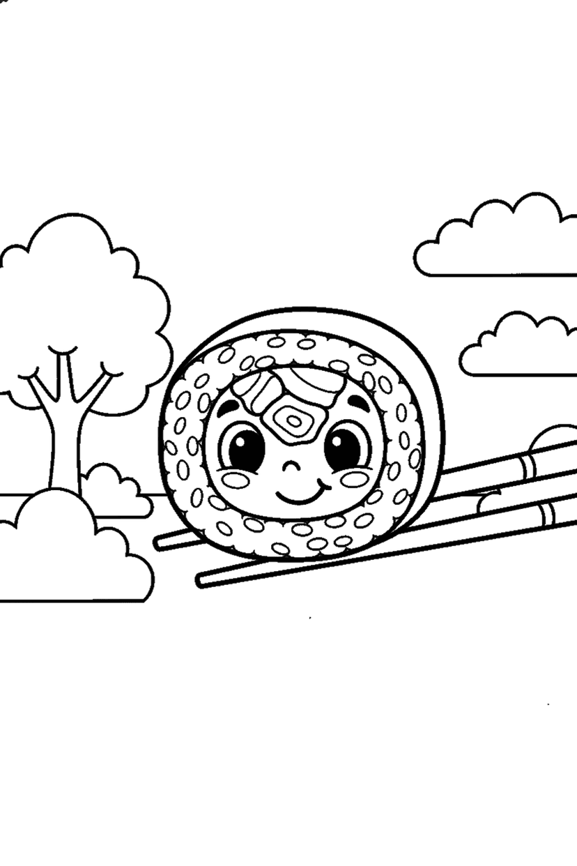 Coloriage à imprimer : Coloriages kawaii, dessin 8