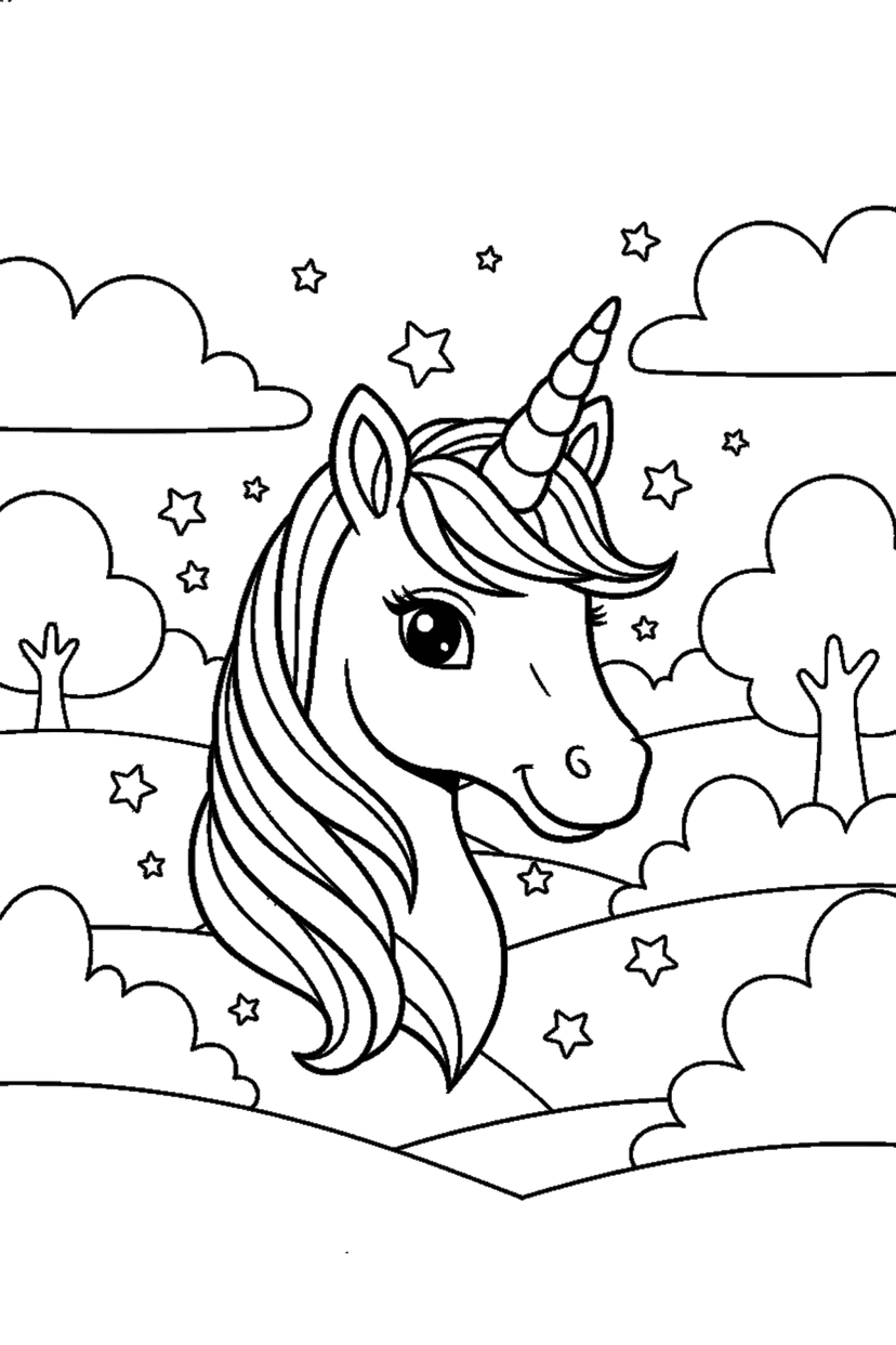 Coloriage à imprimer : Coloriages licorne, dessin 10