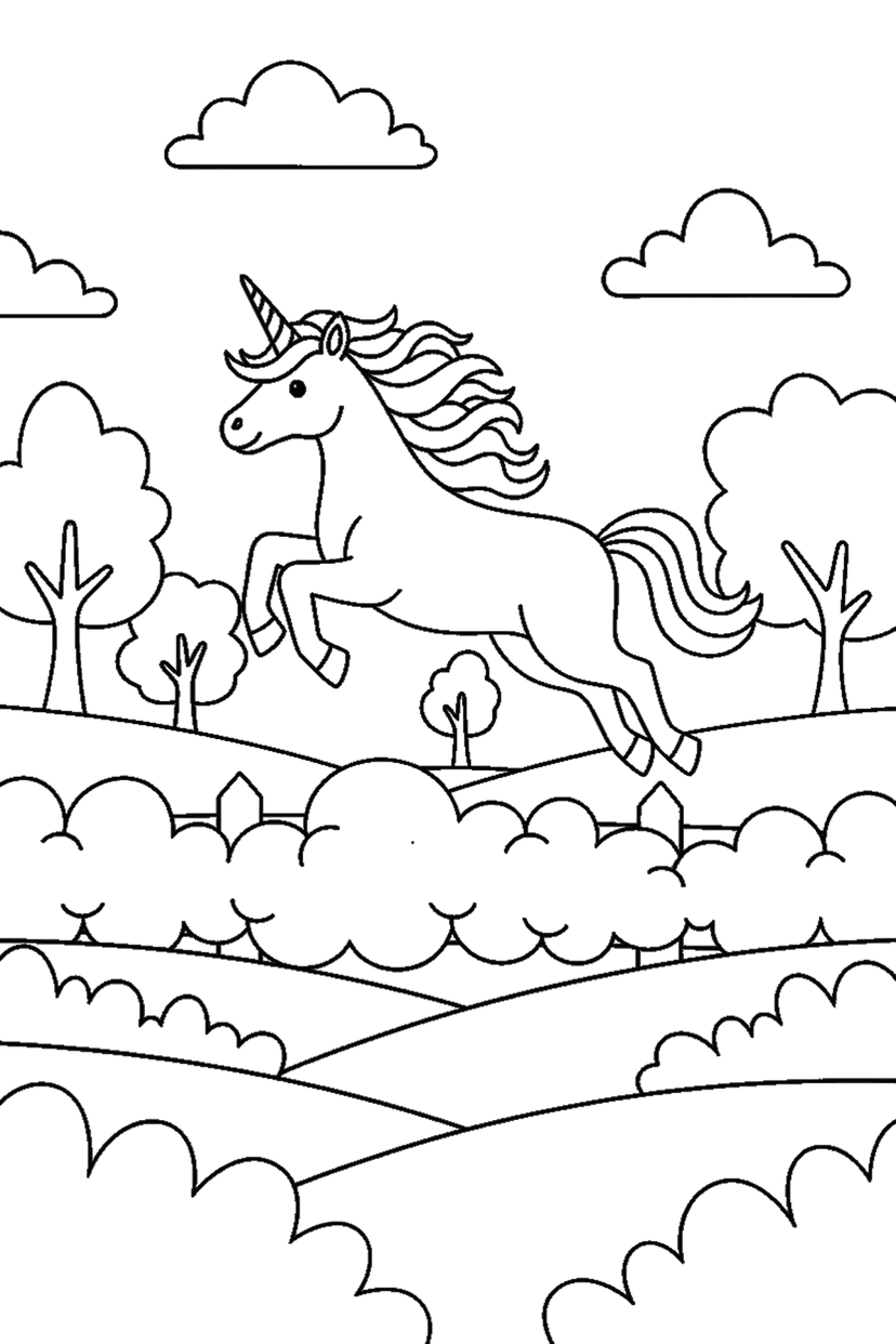 Coloriage à imprimer : Coloriages licorne, dessin 11