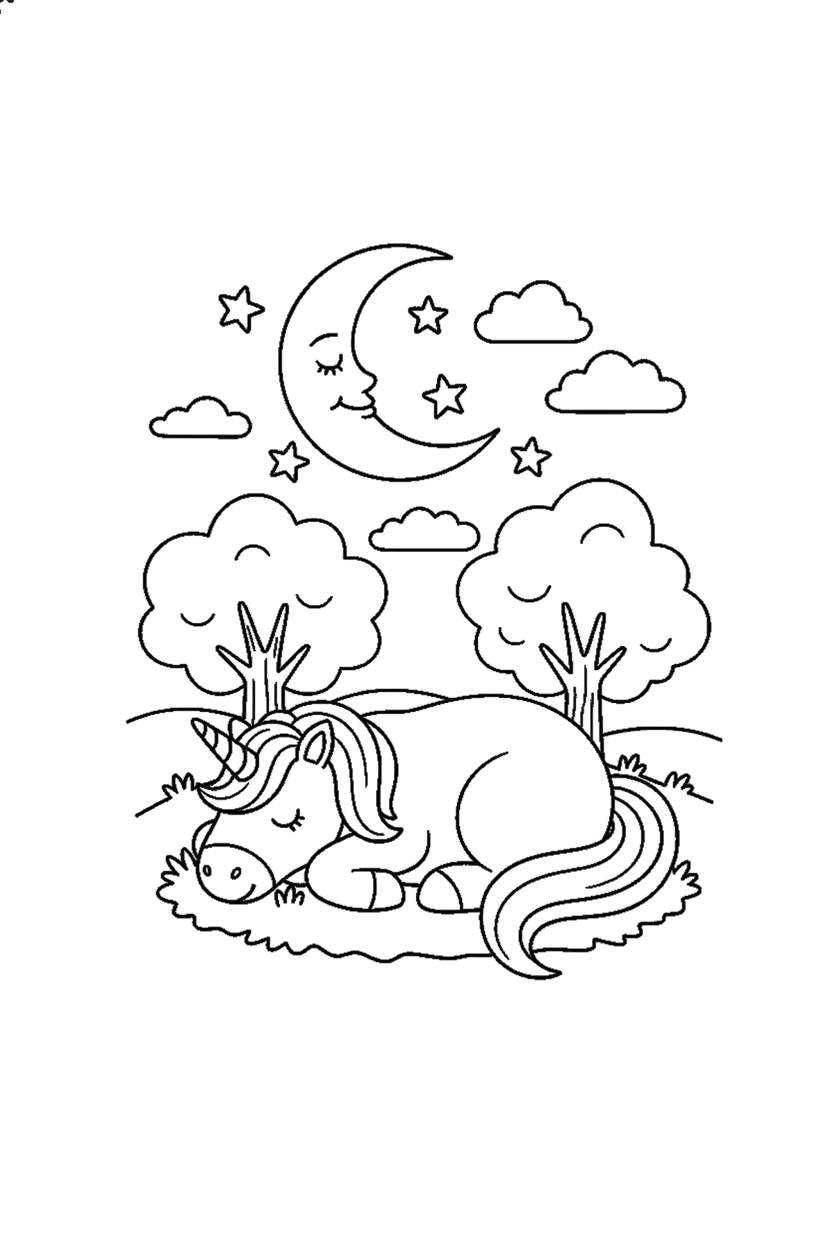 Coloriage à imprimer : Coloriages licorne, dessin 12
