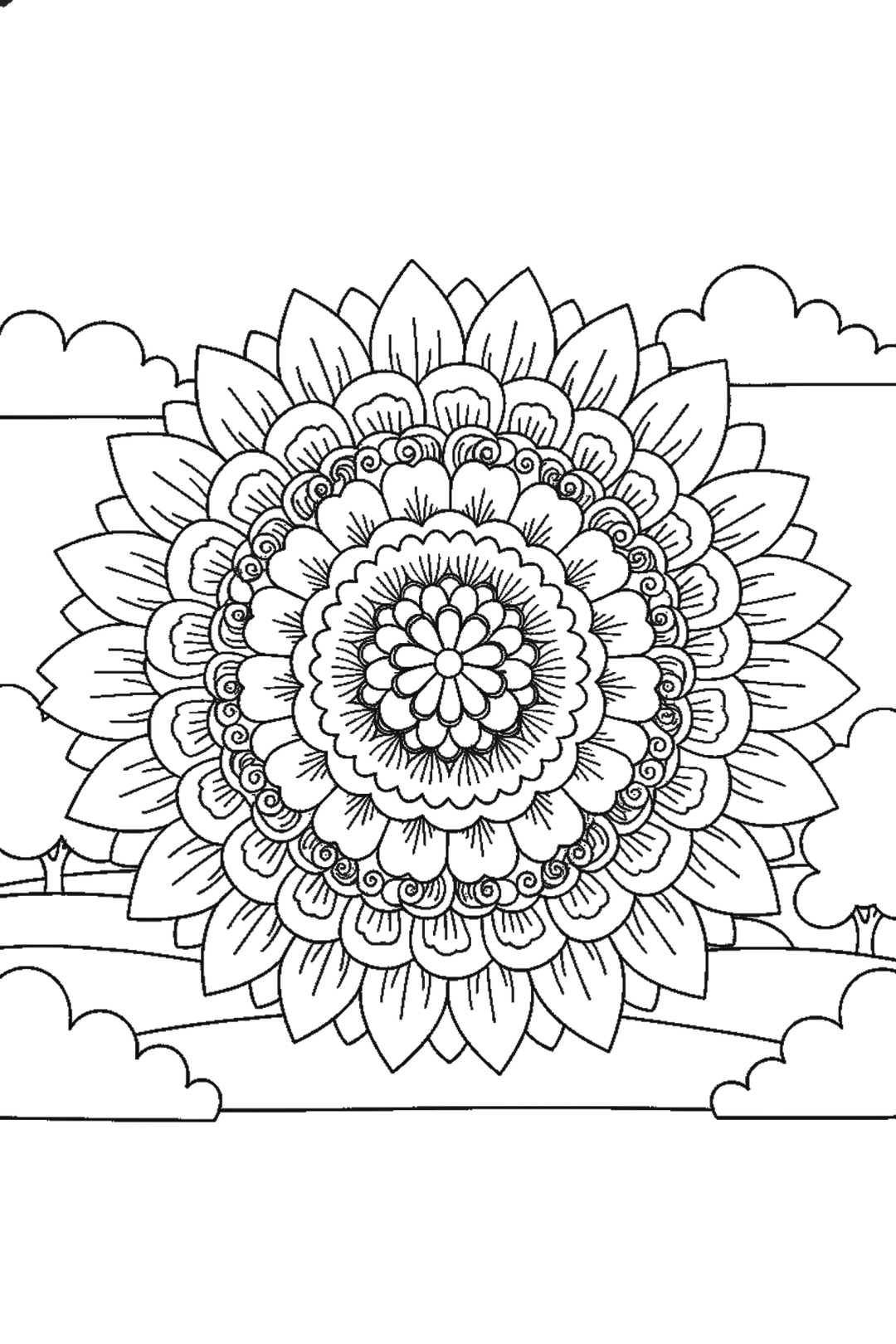 Coloriage à imprimer : Coloriages mandala, dessin 1