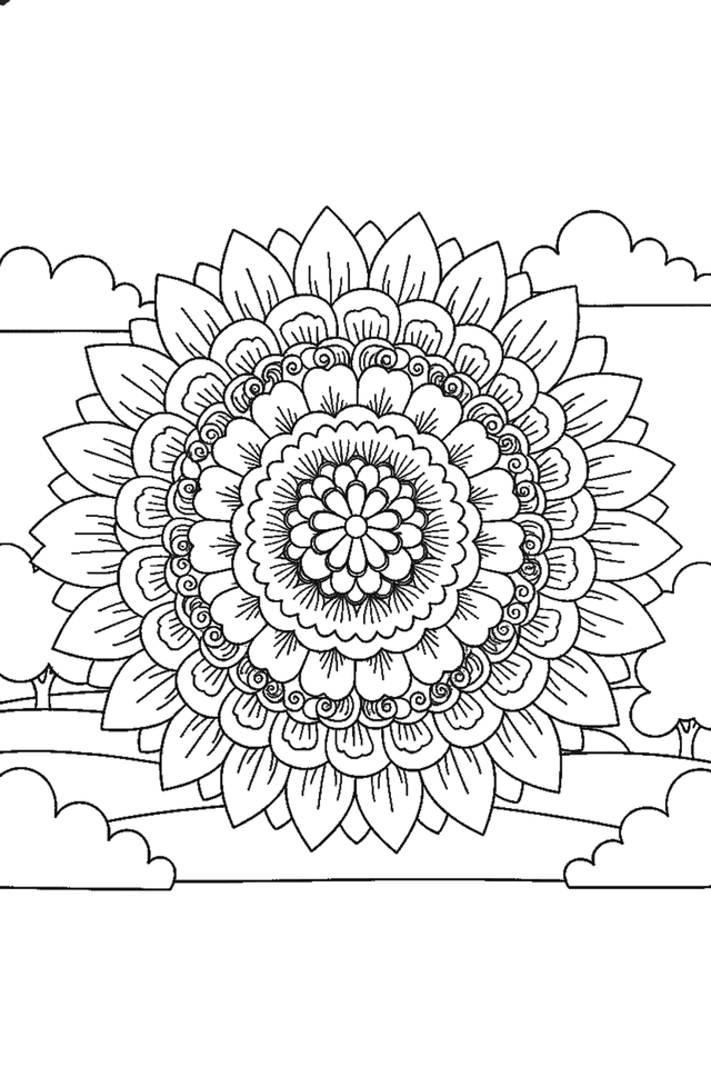 Coloriage à imprimer : Coloriages mandala, dessin 1
