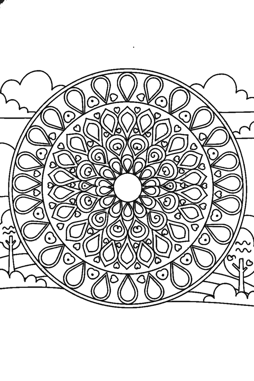 Coloriage à imprimer : Coloriages mandala, dessin 8