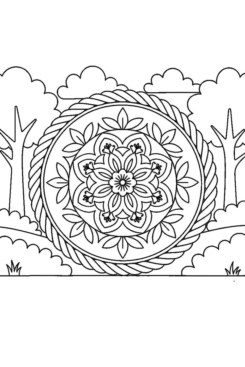 Coloriage à imprimer : Coloriages mandala, dessin 12