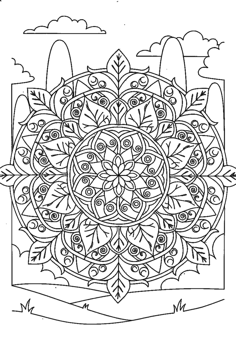 Coloriage à imprimer : Coloriages mandala, dessin 4