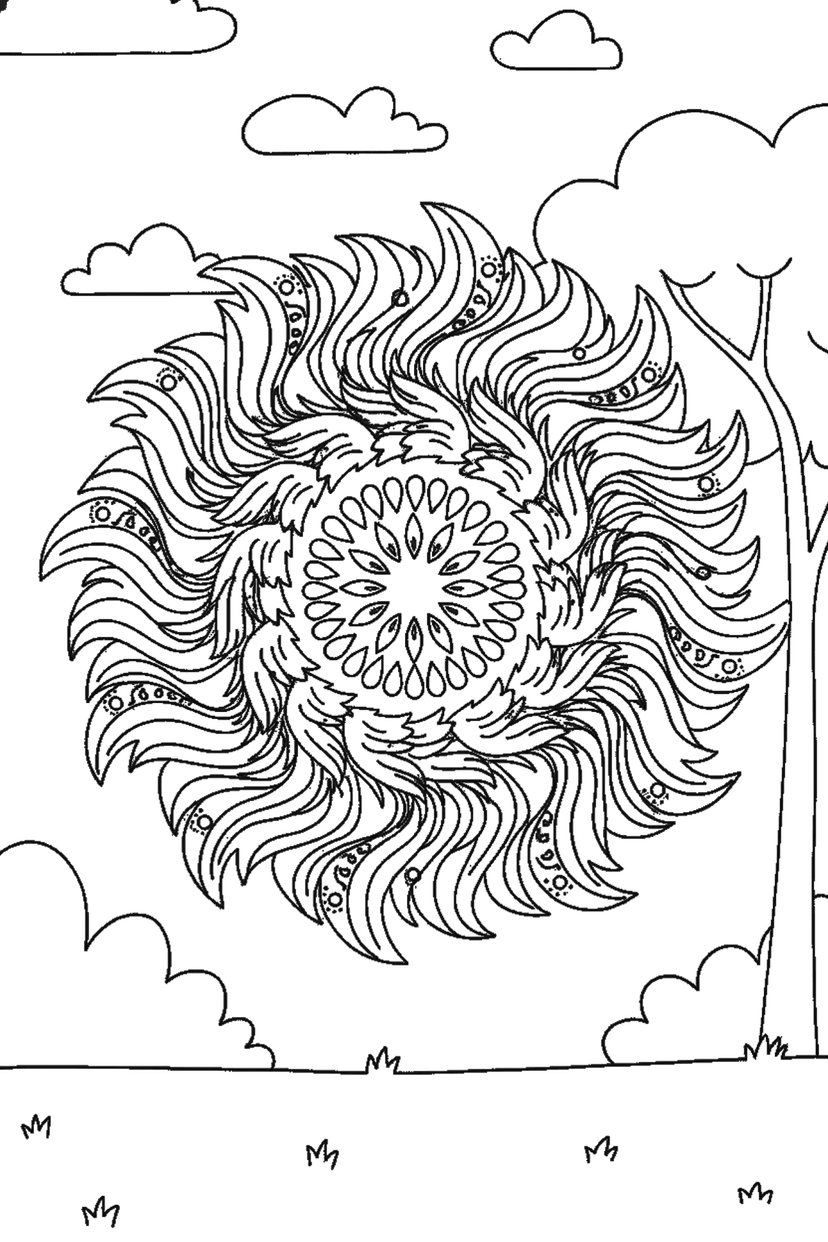 Coloriage à imprimer : Coloriages mandala, dessin 7