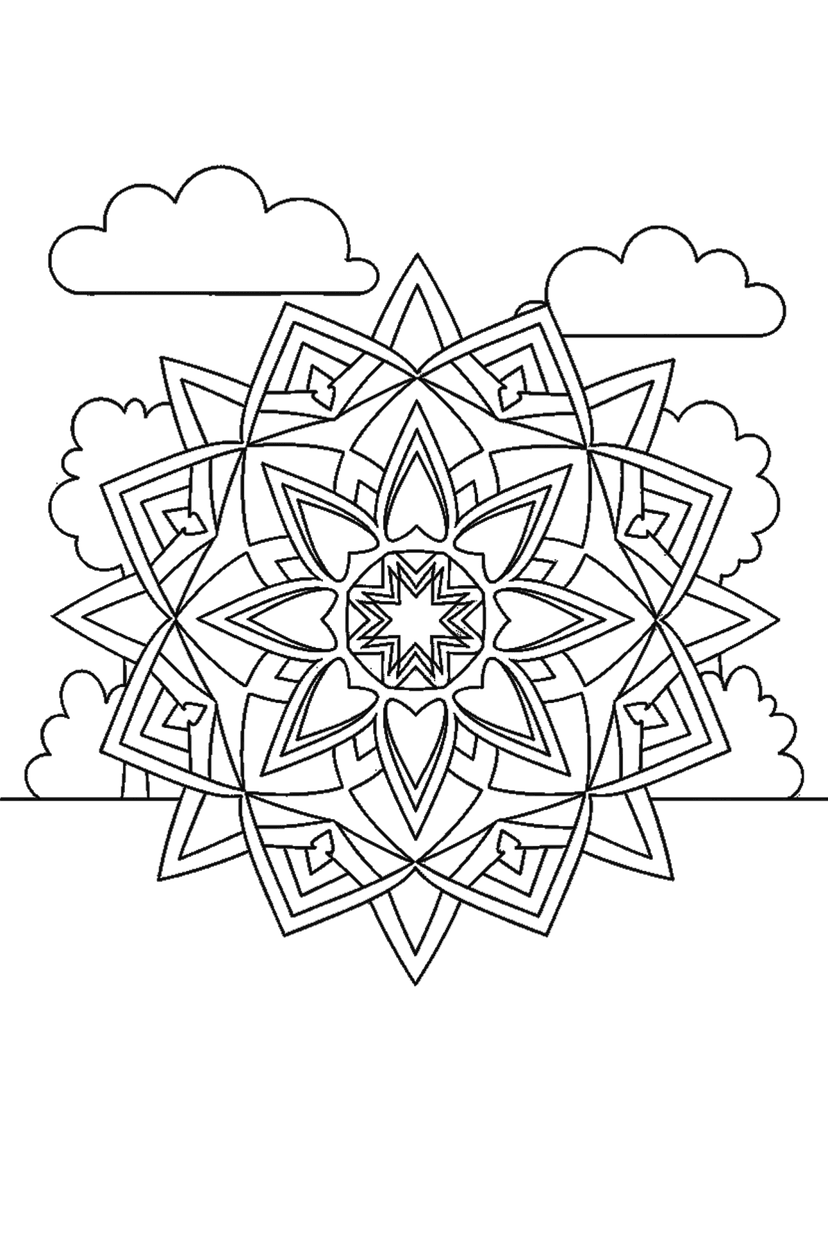 Coloriage à imprimer : Coloriages mandala, dessin 2