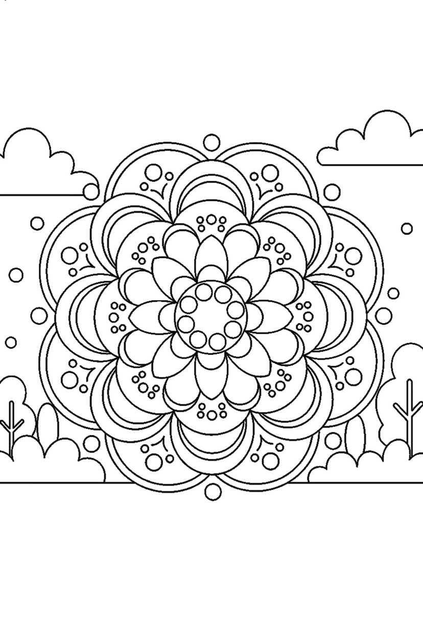 Coloriage à imprimer : Coloriages mandala, dessin 5