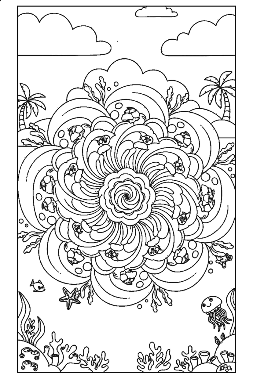 Coloriage à imprimer : Coloriages mandala, dessin 10