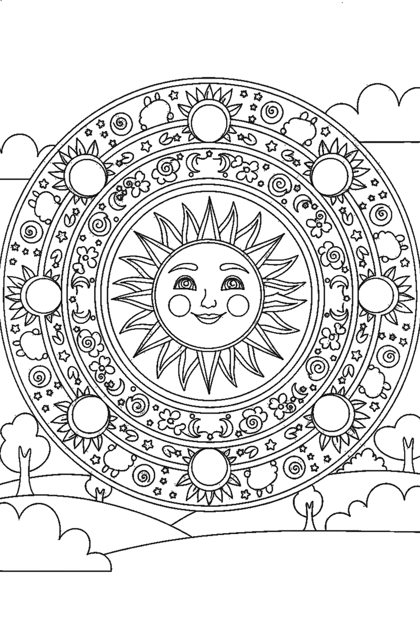 Coloriage à imprimer : Coloriages mandala, dessin 3