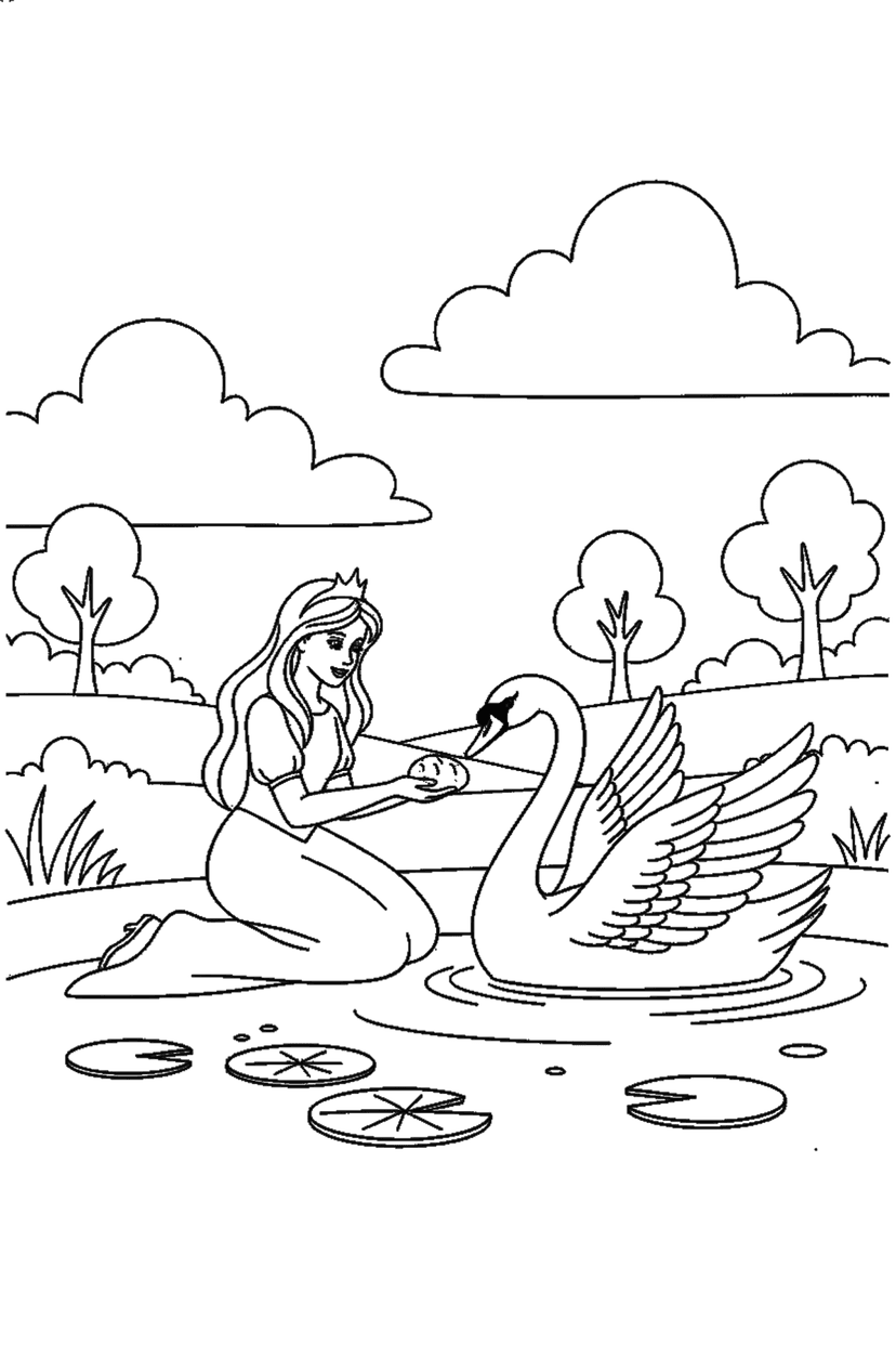 Coloriage à imprimer : Coloriages princesse, dessin 11