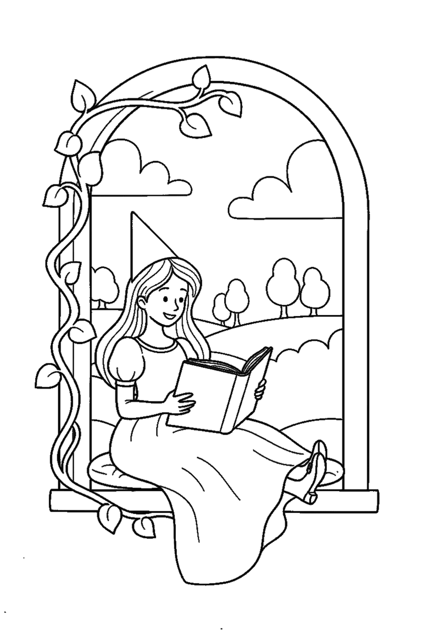 Coloriage à imprimer : Coloriages princesse, dessin 8