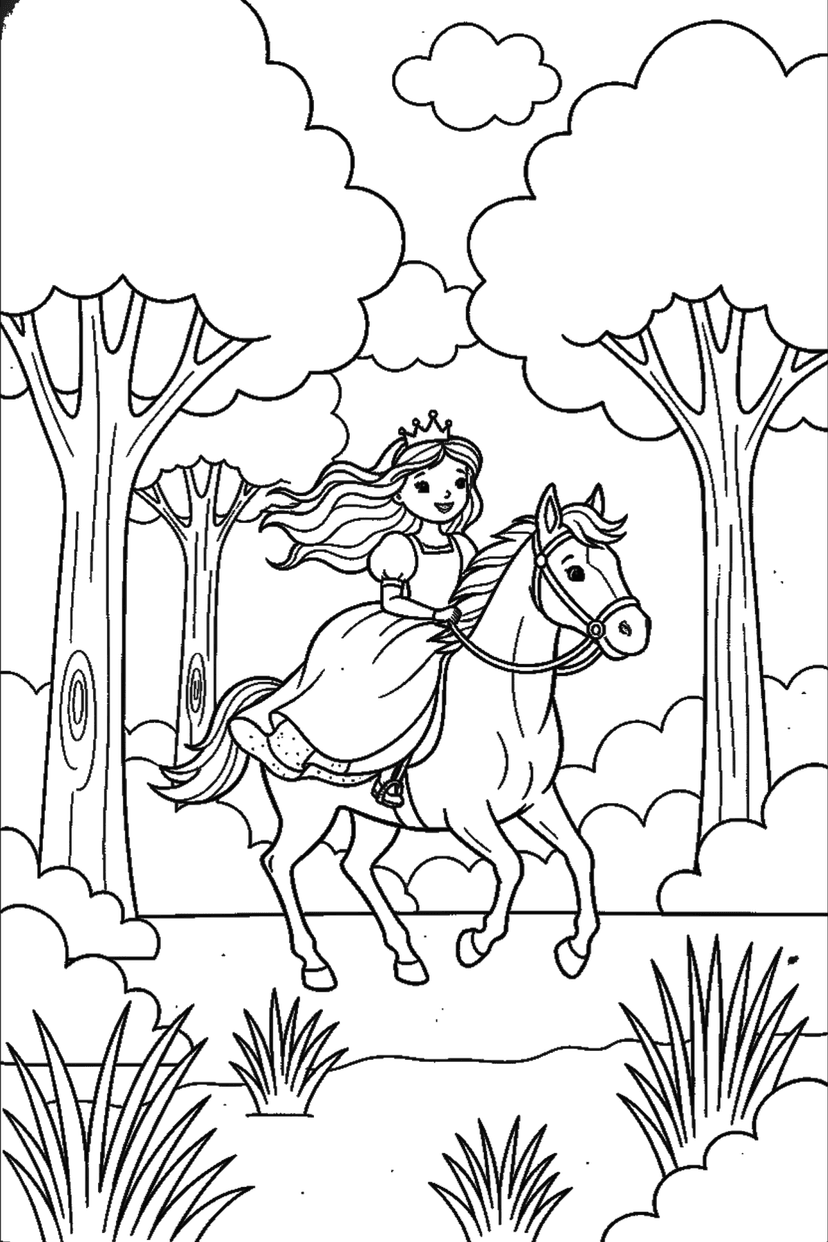 Coloriage à imprimer : Coloriages princesse, dessin 3