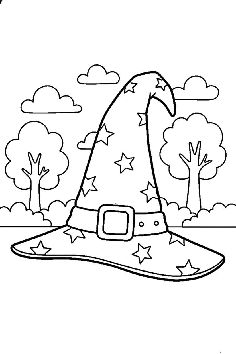 Coloriage à imprimer : Coloriages de sorcières, dessin 3