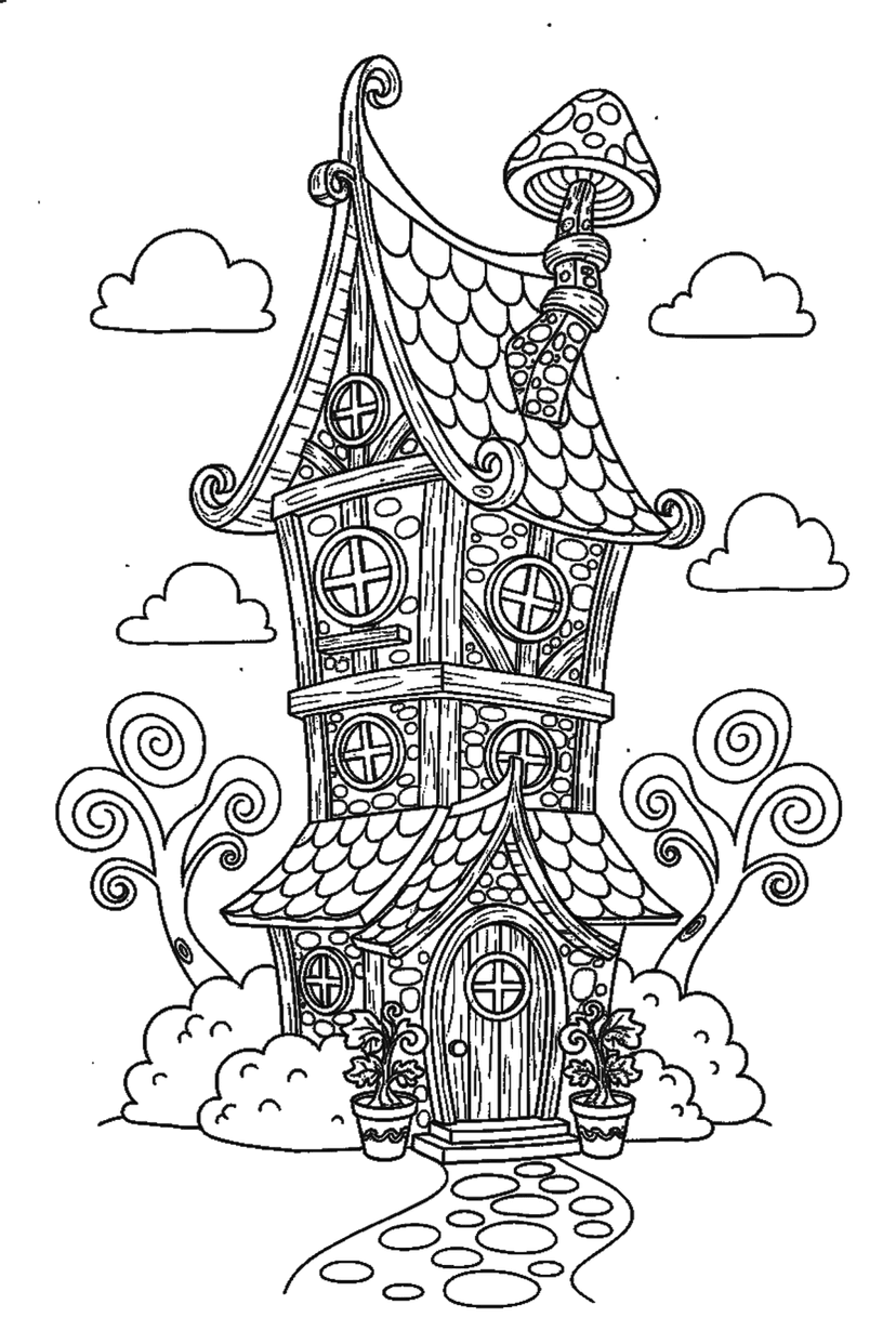 Coloriage à imprimer : Coloriages de sorcières, dessin 6