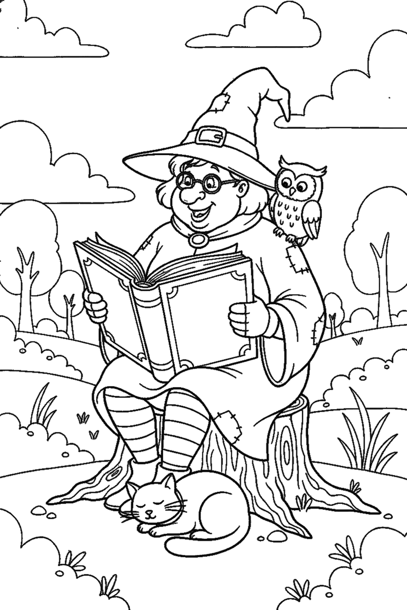Coloriage à imprimer : Coloriages de sorcières, dessin 5